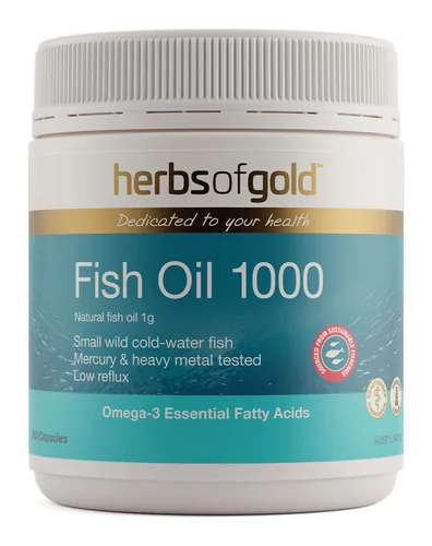 Herbs of Gold Fish Oil 1000 capsules bottle